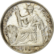 Moneta, FRANCUSKIE INDOCHINY, 20 Cents, 1937, Paris, EF(40-45), Srebro, KM:17.2