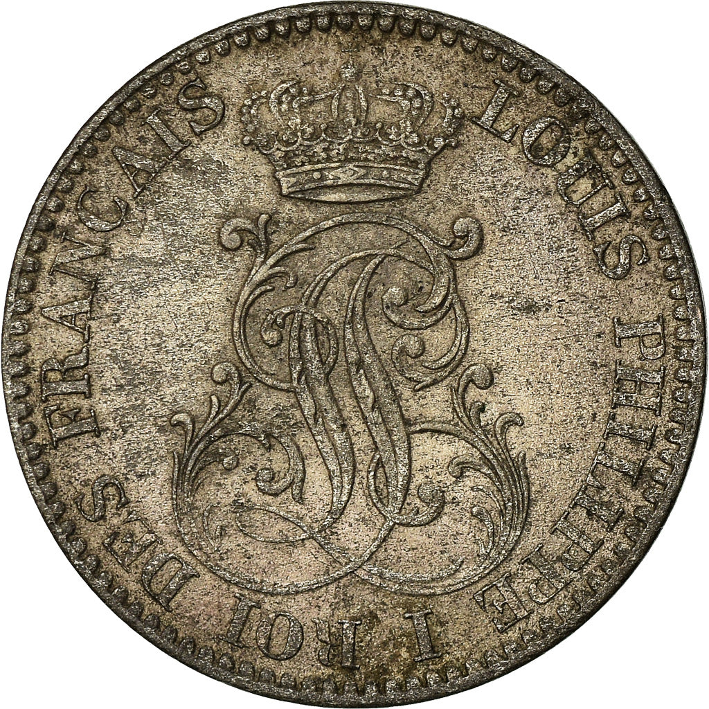 Coin, FRENCH GUIANA, 10 Centimes, 1846, Paris, EF(40-45), Billon, KM:A2