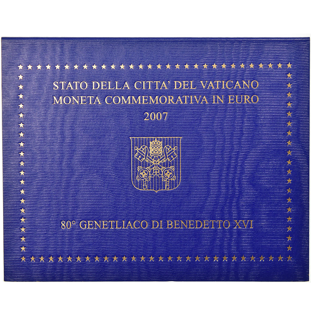 Vatican, 2 Euro, 80ème anniversaire de Benoit XVI, 2007, MS(65-70), Bi-Metallic
