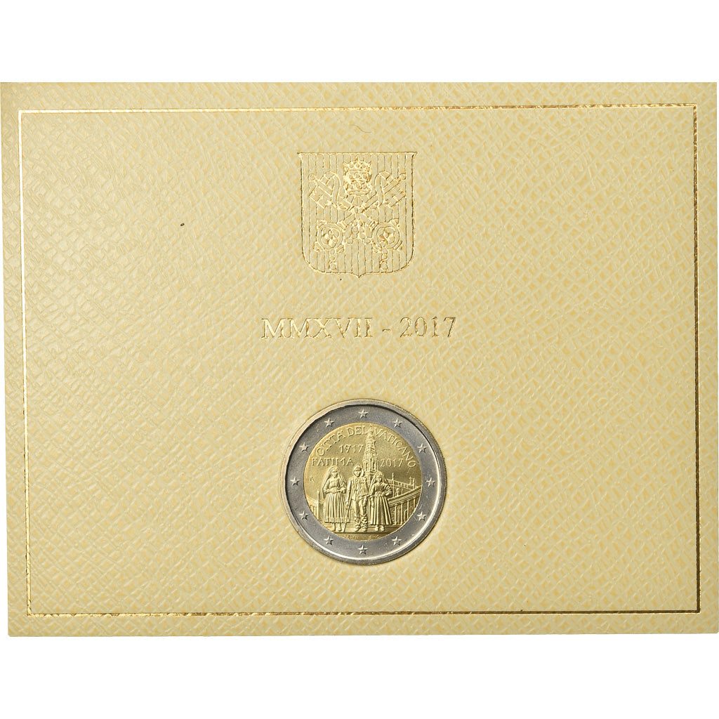 Watykan, 2 Euro, 2017, Apparition de Fatima, MS(65-70), Bimetaliczny
