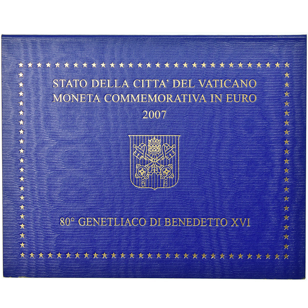 Vatican, 2 Euro, 80ème anniversaire de Benoit XVI, 2007, MS(65-70), Bi-Metallic