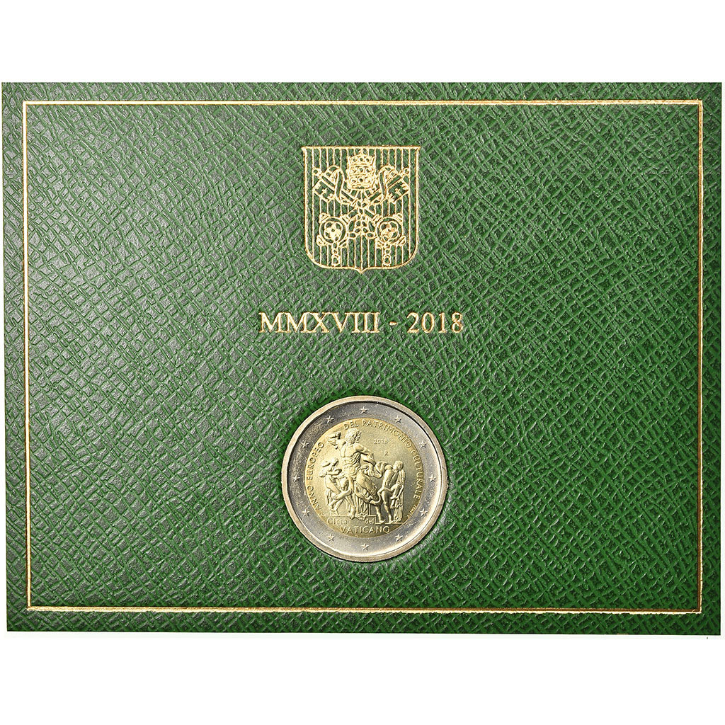 Vatican, 2 Euro, Patrimoine Culturel, 2018, FDC, Bi-Metallic