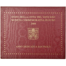 Vatican, 2 Euro, Année de Saint Paul, 2008, MS(65-70), Bi-Metallic