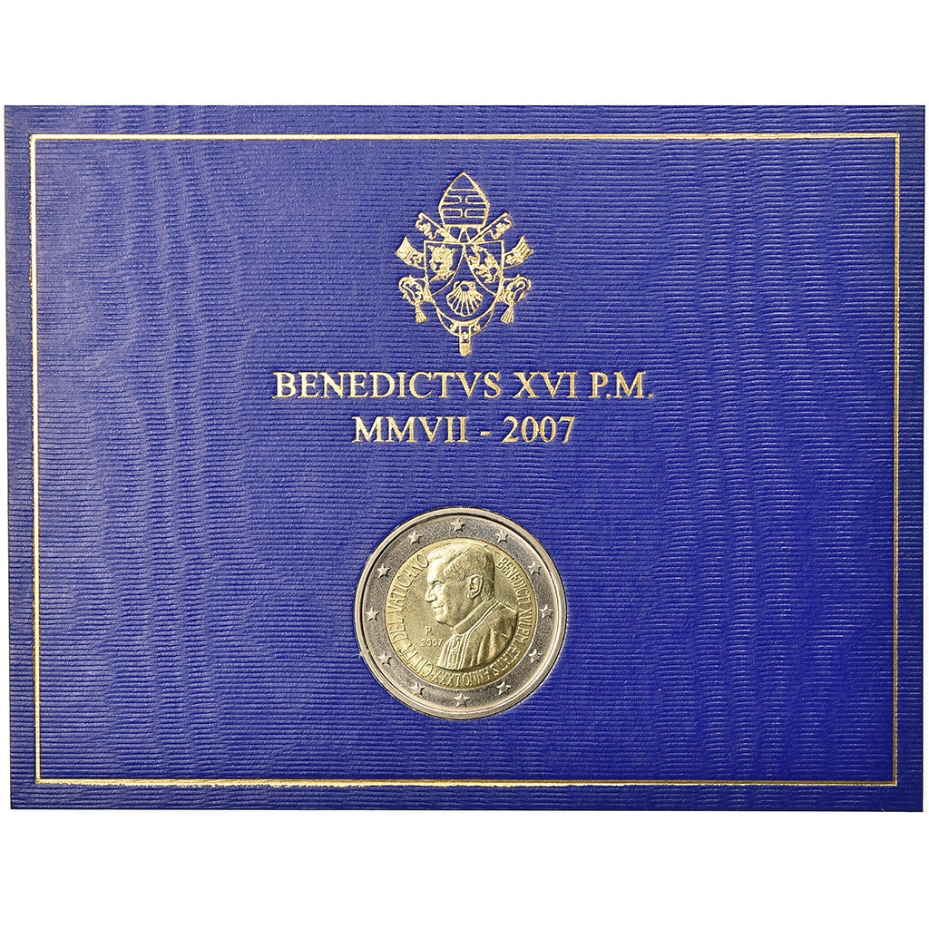 Vatican, 2 Euro, 80ème anniversaire de Benoit XVI, 2007, FDC, Bi-Metallic