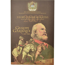 San Marino, 2 Euro, Giuseppe Garibaldi, 2007, MS(65-70), Bimetallic, KM:481