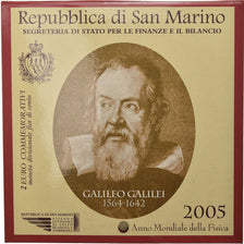 San Marino, 2 Euro, Galileo Galilei, 2005, BU, MS(65-70), Bi-Metallic