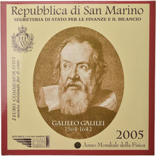San Marino, 2 Euro, Galileo Galilei, 2005, BU, FDC, Bi-metallico
