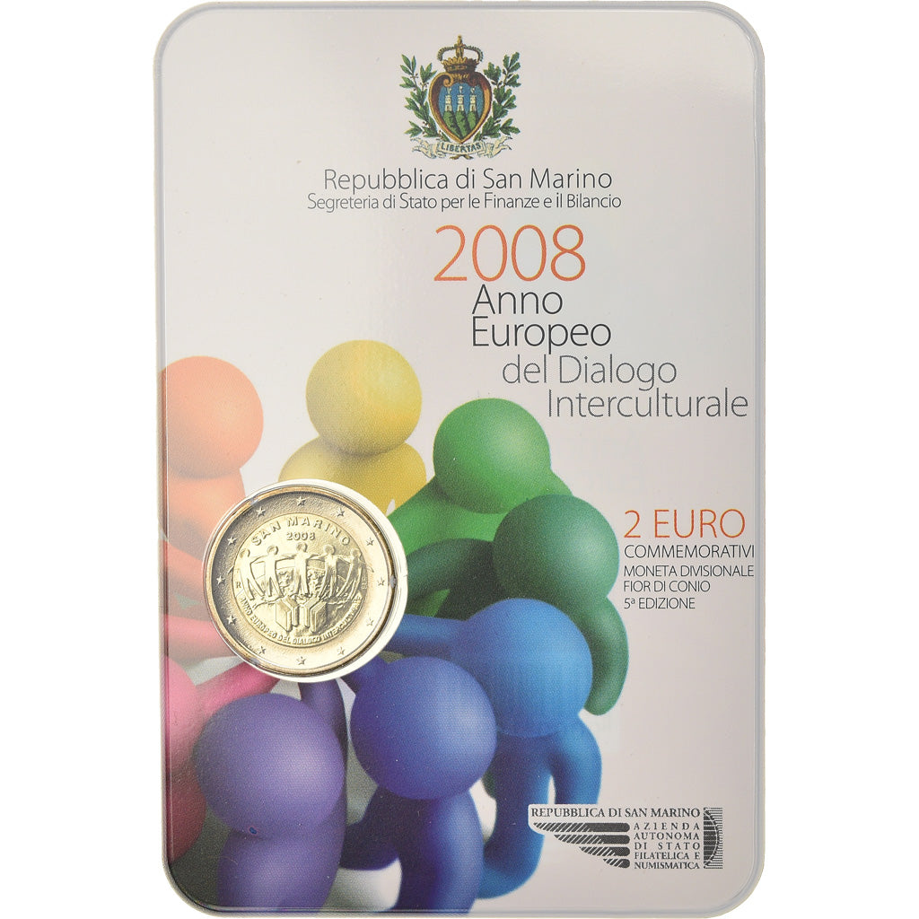 San Marino, 2 Euro, Année européenne du dialogue interculturel, 2008