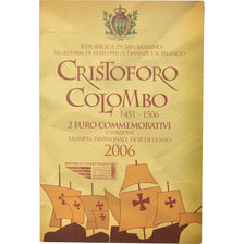 San Marino, 2 Euro, Christophe Colomb, 2006, MS(65-70), Bi-Metallic