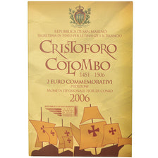 San Marino, 2 Euro, Christophe Colomb, 2006, MS(65-70), Bi-Metallic