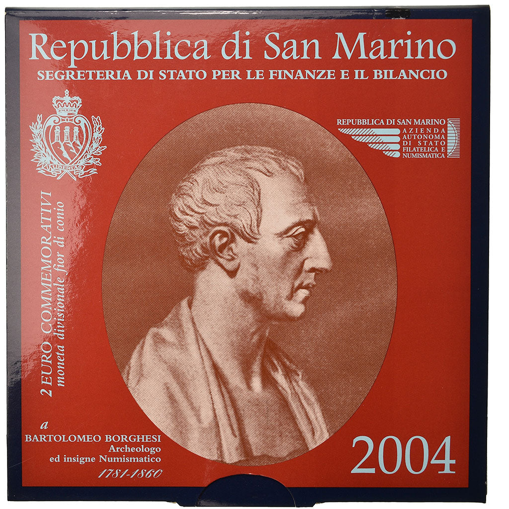San Marino, 2 Euro, Bartolomeo Borghesi, 2004, N.C.