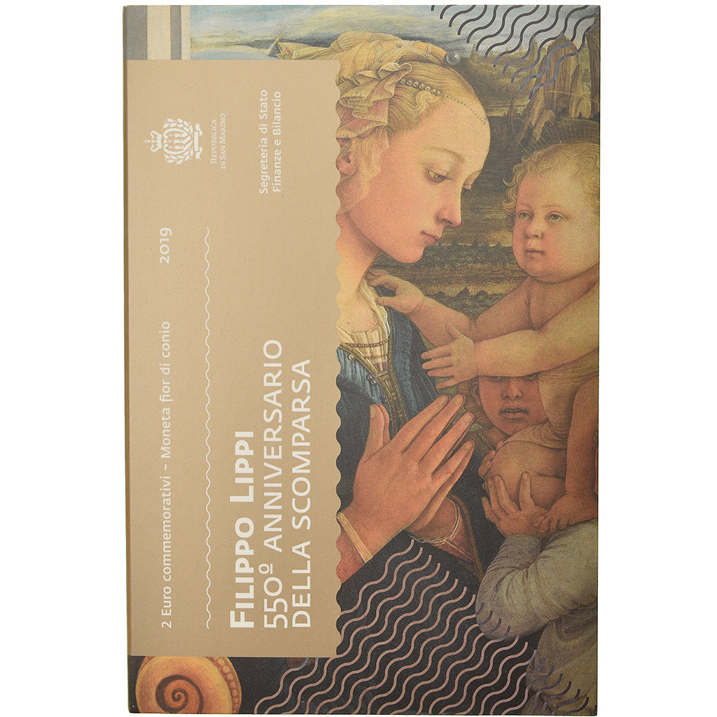 San Marino, 2 Euro, Filippo Lippi, 2019, MS(65-70)