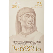Italie, 2 Euro, 700ème anniversaire de la naissance de Giovanni Boccaccio, 2013