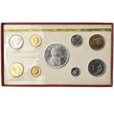 Monnaie, Monaco, Rainier III, Set, 1976, 1c à 50 Fr, FDC