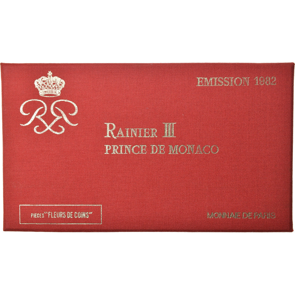 Moneta, Monaco, Rainier III, Set, 1982, 1c à 100 Fr, MS(65-70), ND