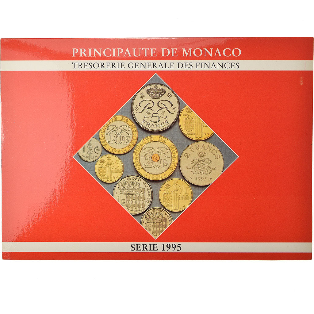 Moneta, Monaco, Rainier III, Set, 1995, 1c à 20 Fr, MS(65-70), ND