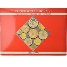 Moneta, Monaco, Rainier III, Set, 1995, 1c à 20 Fr, MS(65-70), ND