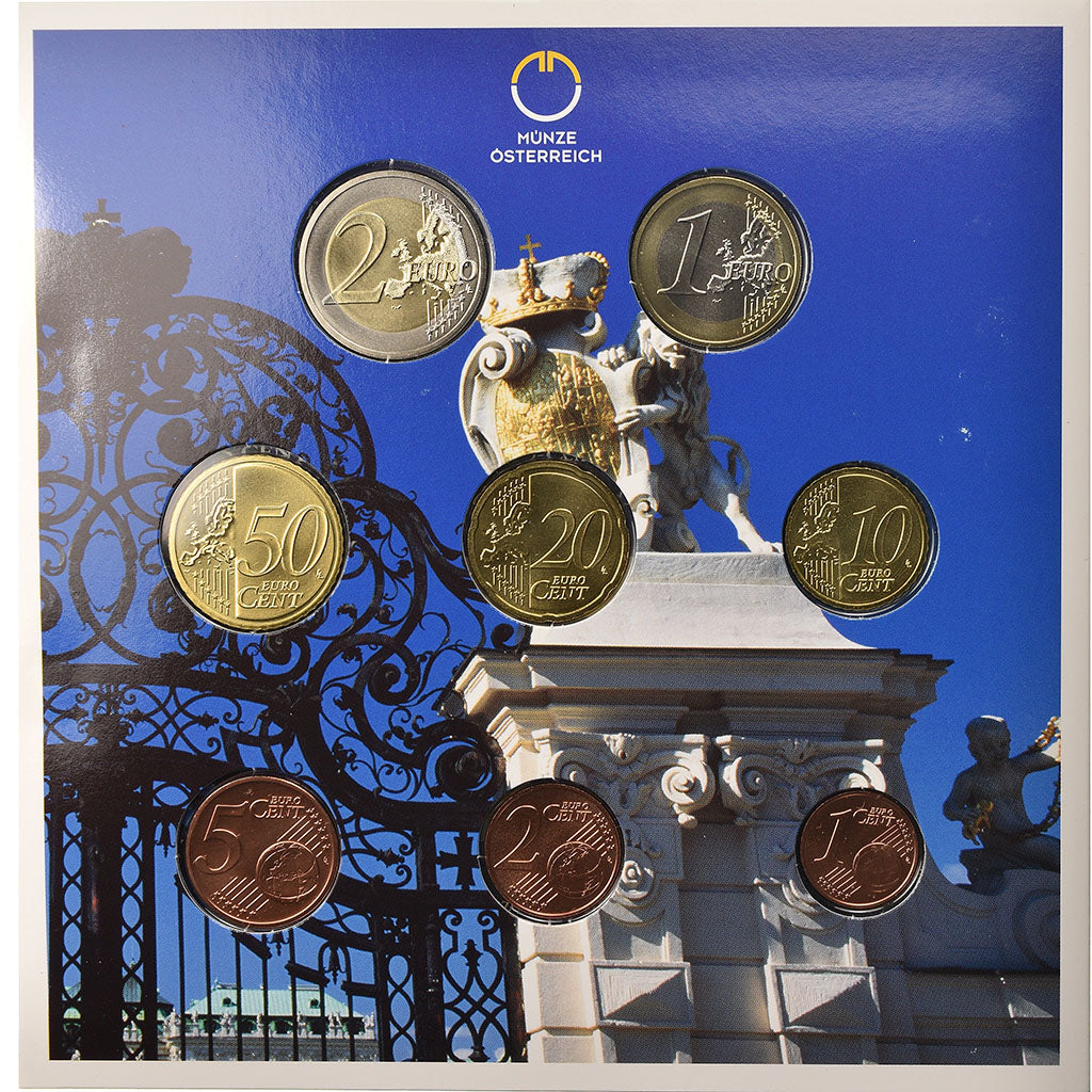 Áustria, Set, 2010, 1c à 2€, MS(65-70), N/D