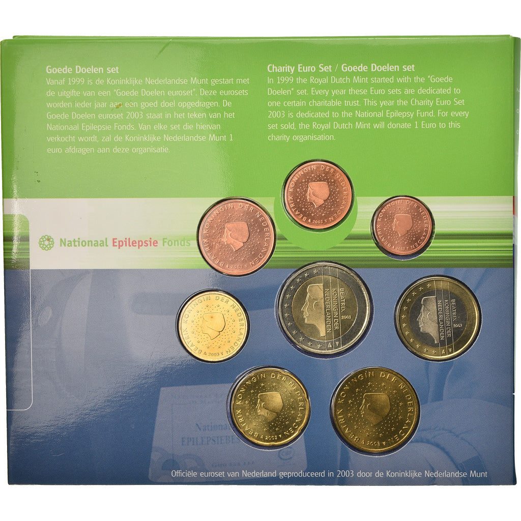 Paesi Bassi, Set, 2003, 1c à 2€, FDC, N.C.