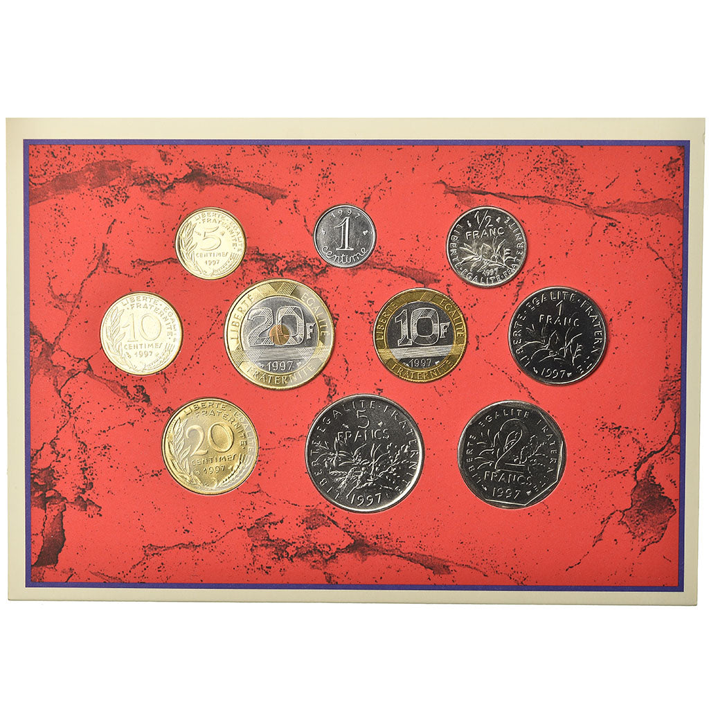 Monnaie, France, Coffret, 1997, 1c à 20 Fr, FDC