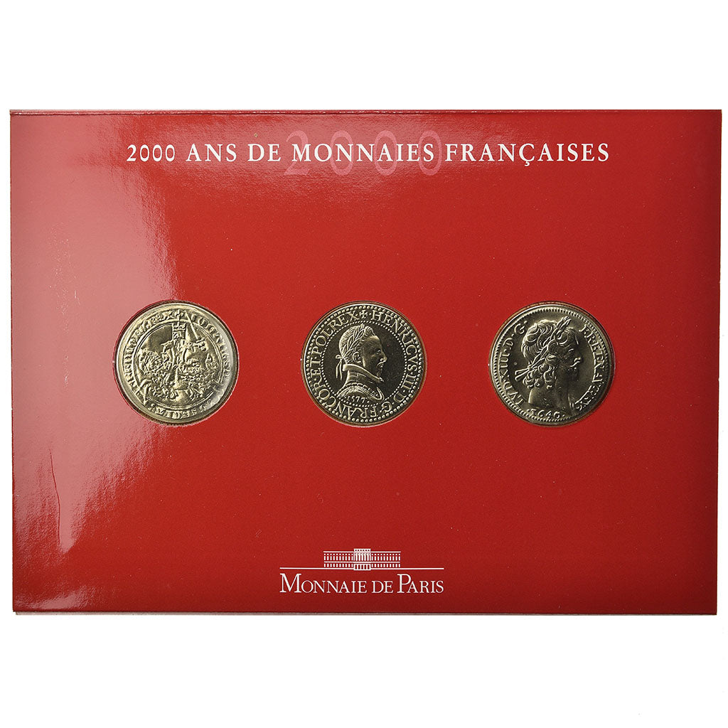 Coin, France, Set, 2000, 3 X 5 Francs n°2, MS(65-70)