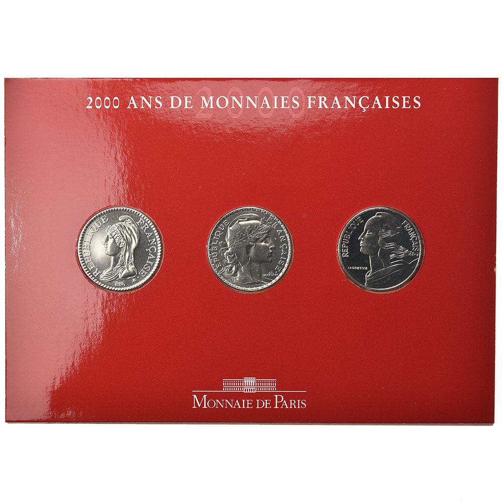 Coin, France, Set, 2000, 3 X 5 Francs n°3, MS(65-70)