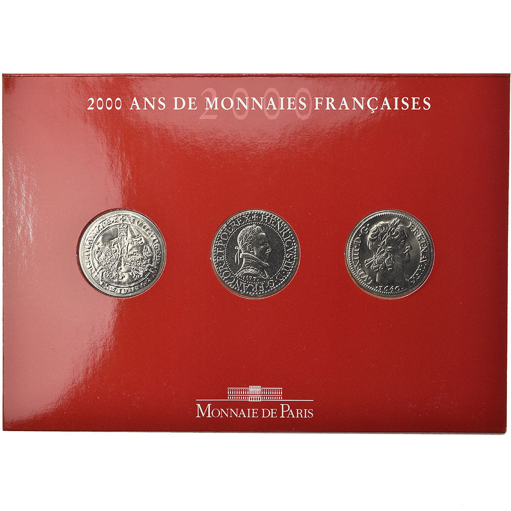 Coin, France, Set, 2000, 3 X 5 Francs n°2, MS(65-70)