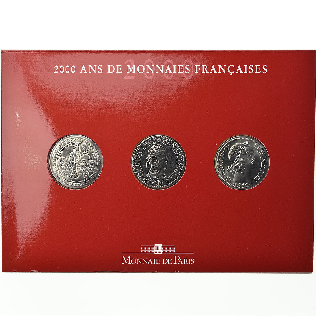Coin, France, Set, 2000, 3 X 5 Francs n°2, MS(65-70)