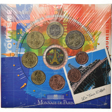 France, Coffret, La Tour Eiffel, 2003, 1c à 2€ + jeton, FDC