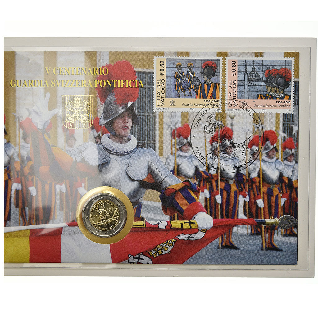 Vatikan, 2 Euro, 500 ans de la Garde Suisse Pontificale, 2006, Enveloppe