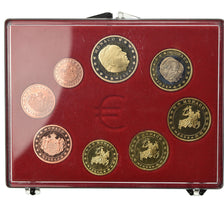 Monaco, Coffret Belle Epreuve, Prince Rainier III, 2004, 1c à 2€, SPL