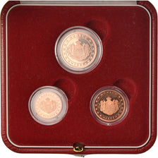 Monaco, Set, Prince Rainier III, 2005, 1,2,5 cts, MS(65-70), Copper Plated Steel