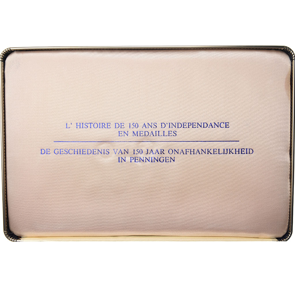 Belgique, Médaille, 150 Ans d'Indépendance, Coffret de 50 médailles, SPL
