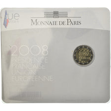 France, 2 Euro, European Union President, 2008, BU, MS(63), Bi-Metallic, KM:1459