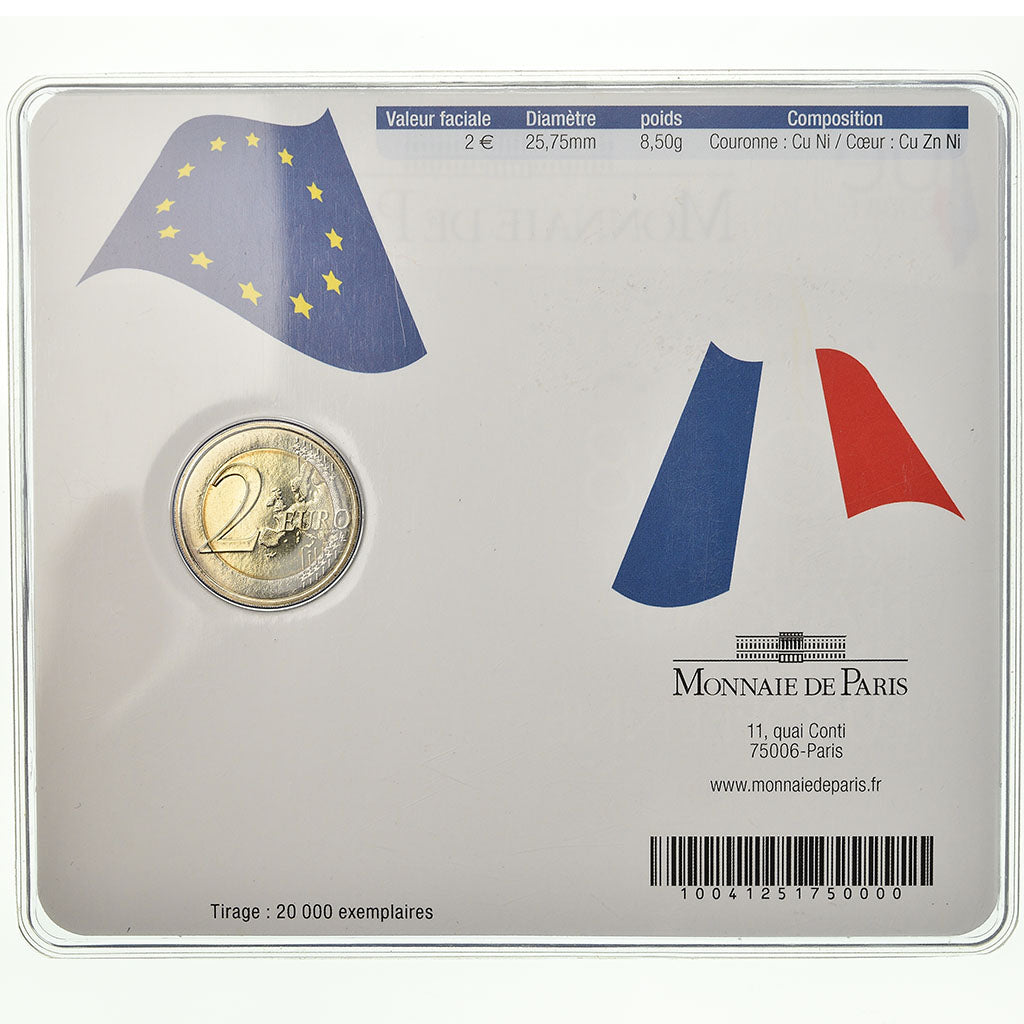 France, 2 Euro, European Union President, 2008, BU, MS(63), Bi-Metallic, KM:1459