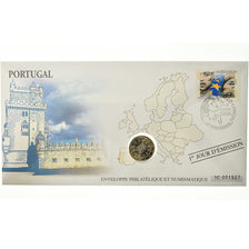 Portugal, 1 Euro, 2005, Enveloppe philatélique numismatique, MS(63)