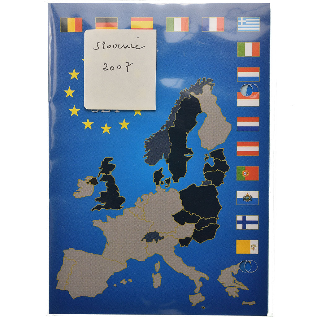 Eslovenia, Set, 2007, 1c à 2€, FDC, Sin información