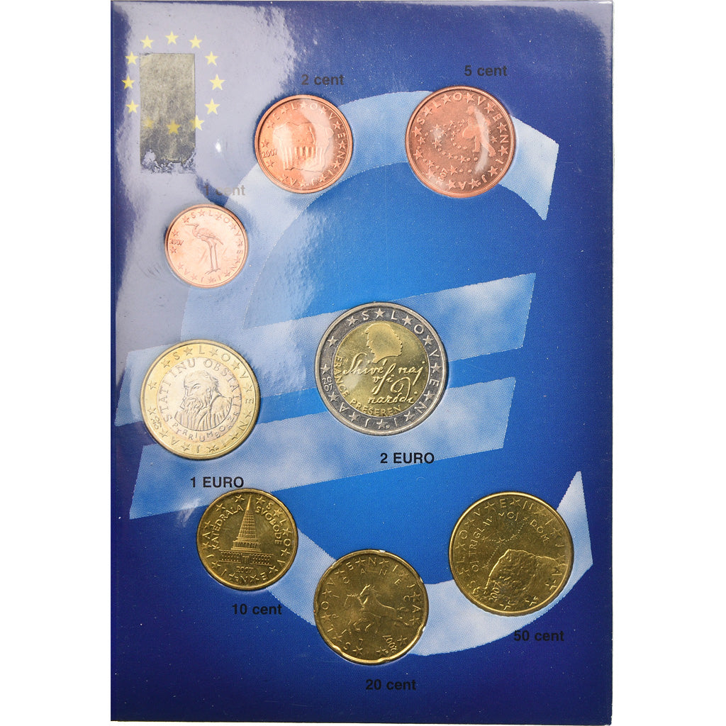Slovenia, Set, 2007, 1c à 2€, FDC, N.C.