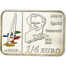 France, Monnaie de Paris, 1/4 Euro, Edouard Manet, 2008, FDC, Argent