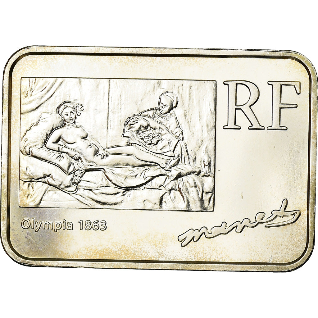 France, Monnaie de Paris, 1/4 Euro, Edouard Manet, 2008, FDC, Argent
