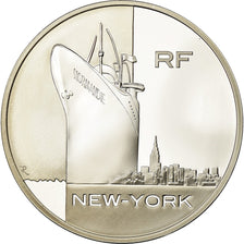 France, Monnaie de Paris, 1,5 Euro, Le Normandie, 2003, MS(65-70), Silver