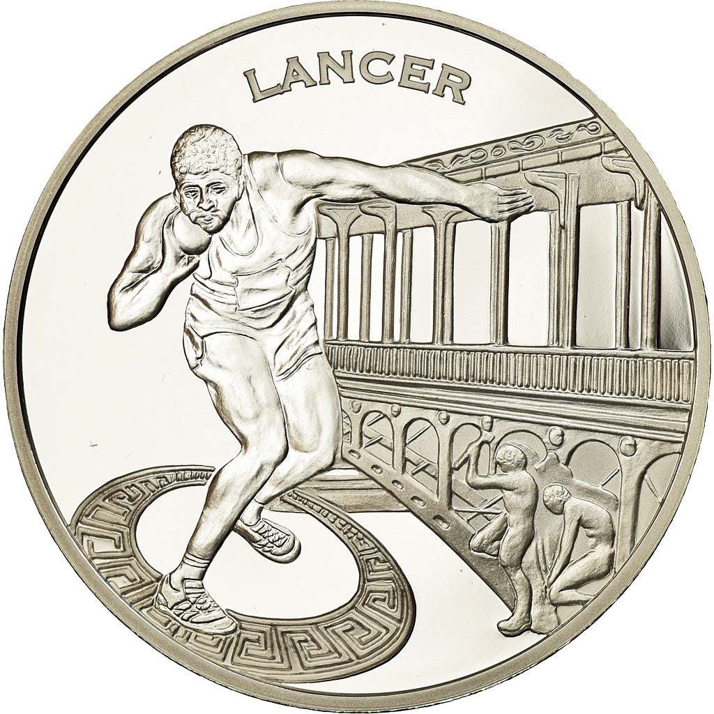 France, Monnaie de Paris, 1,5 Euro, Sport, Lancer du poids, 2003, MS(65-70)