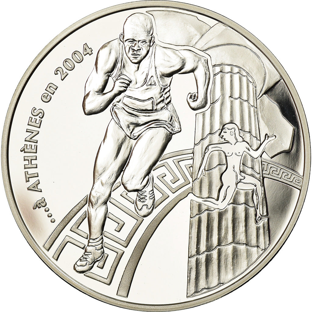 France, Monnaie de Paris, 1,5 Euro, Coubertin - Athènes, 2003, MS(65-70)