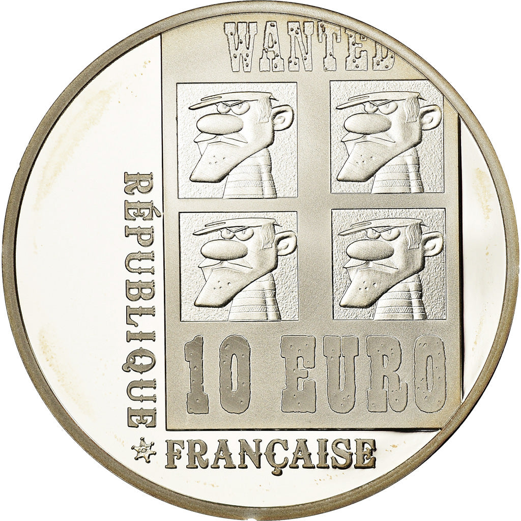 France, Monnaie de Paris, 10 Euro, Lucky Luke, 2009, MS(65-70), Silver