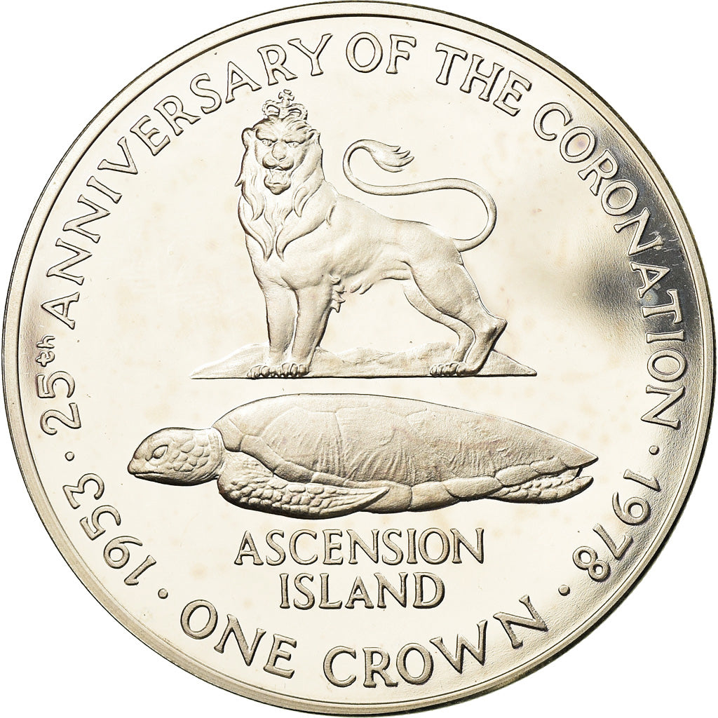 Moneta, Wyspa Wniebowstąpienia, 25 Pence, Crown, 1978, Pobjoy Mint, MS(63)