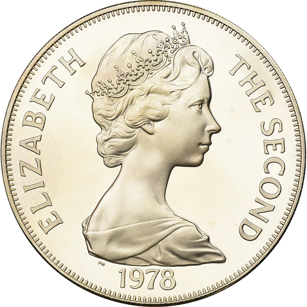 Moneta, Isola di Ascensione, 25 Pence, Crown, 1978, Pobjoy Mint, SPL-, Argento