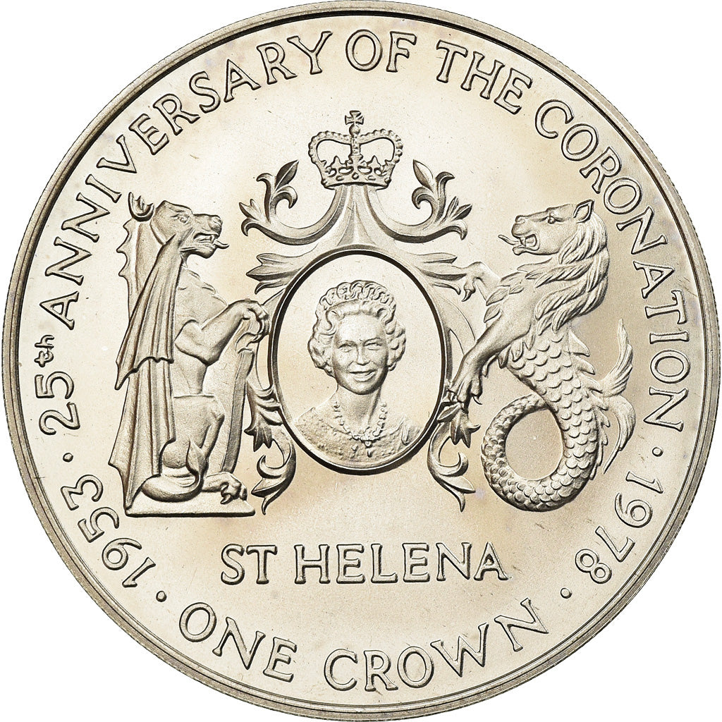 Coin, Saint Helena, Elizabeth II, 25 Pence, Crown, 1978, Pobjoy Mint, MS(63)