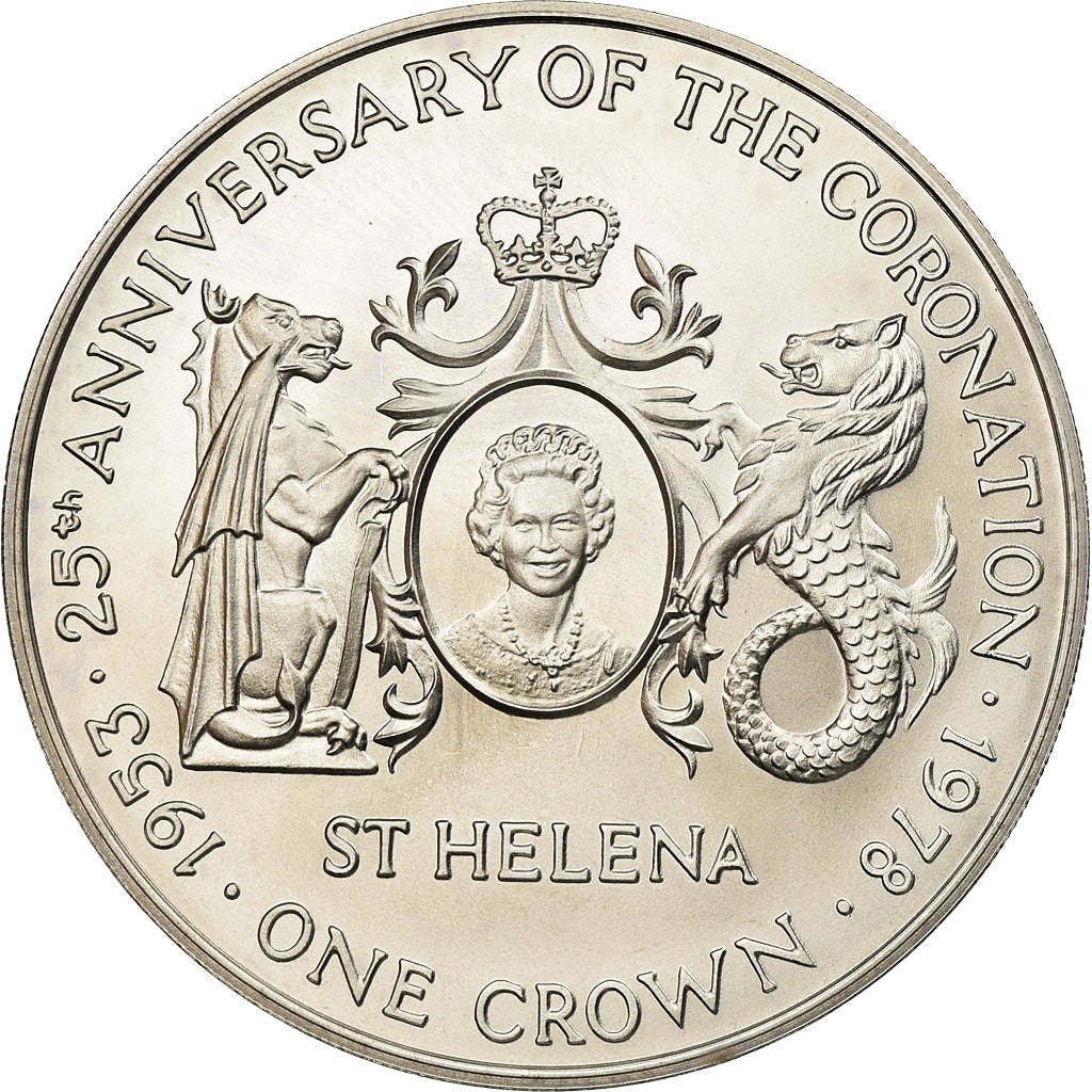 Coin, Saint Helena, Elizabeth II, 25 Pence, Crown, 1978, Pobjoy Mint, MS(63)