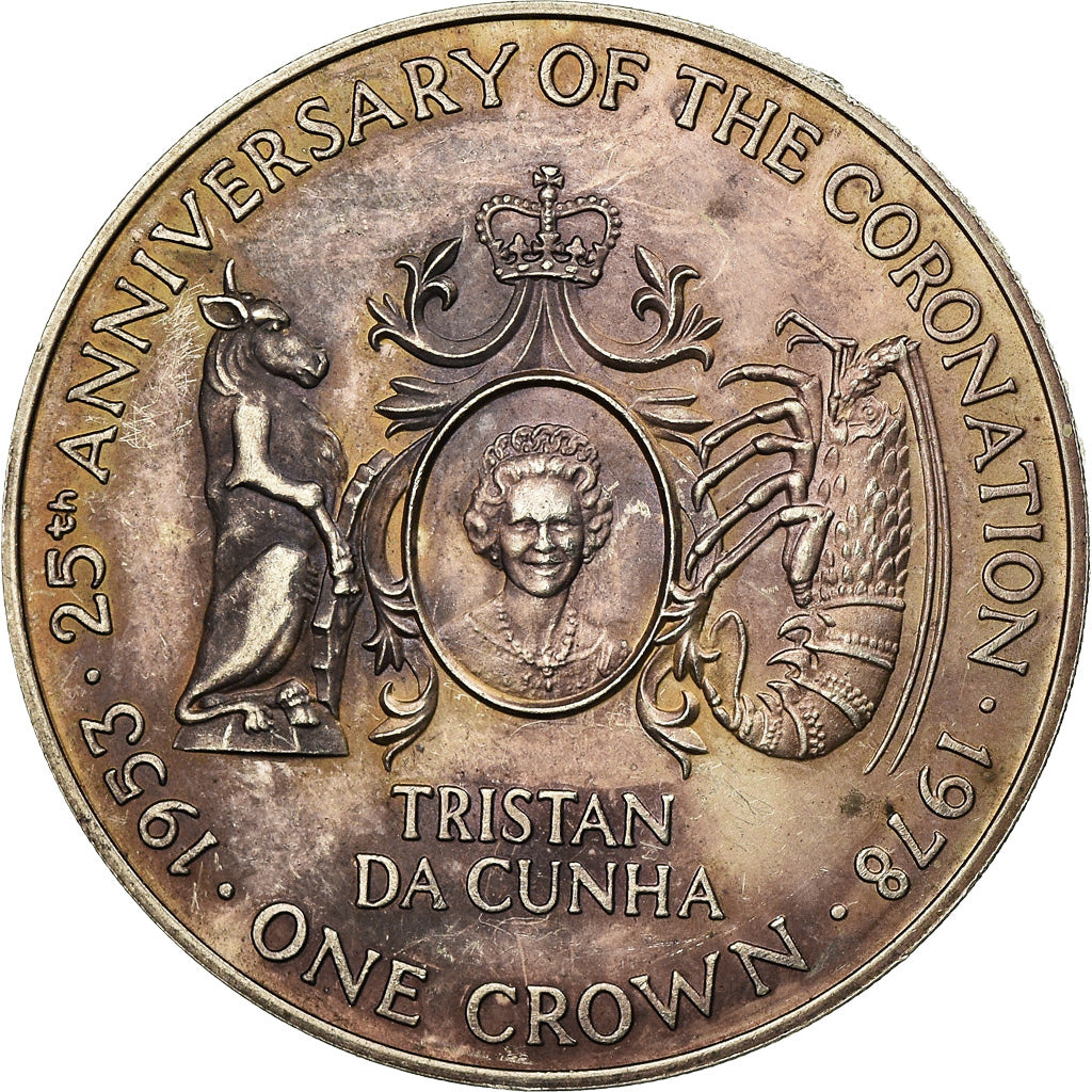 Coin, Tristan Da Cunha, Elizabeth II, Crown, 1978, Pobjoy Mint, EF(40-45)