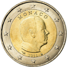 Monaco, 2 Euro, Prince Albert, 2011, MS(63), Bi-Metallic, KM:195